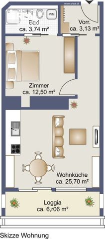 2 Zimmer Wohnung mit Loggia - Photo 5