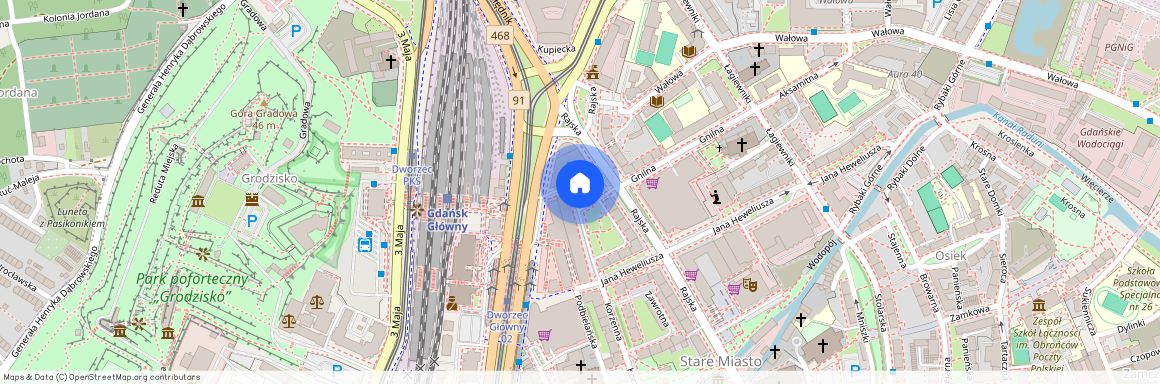 ul. Rajska, Śródmieście, Gdańsk, pomorskie