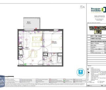 Appartement à louer 2 pièces 42.85m² - Photo 2