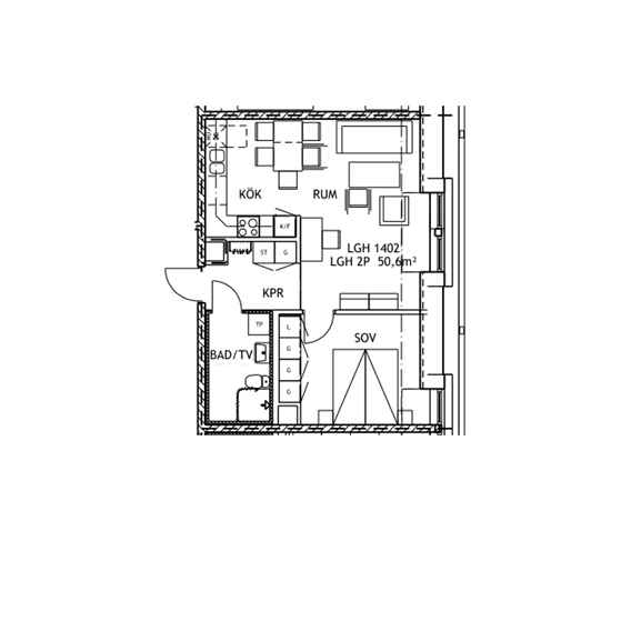 51 kvm på Prästgatan 30B, Östersund - Foto 2
