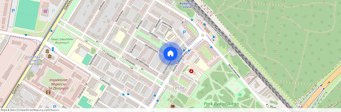 ul. Józefa Sułkowskiego, Leśne, Bydgoszcz, kujawsko-pomorskie