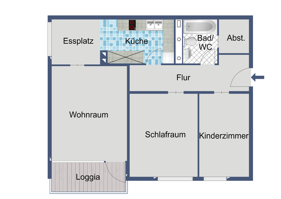 Balkonwohnung im 8. Obergeschoss! - Photo 1