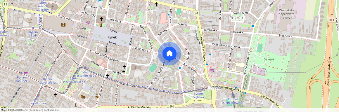 ul. Krakowska, Śródmieście, Bytom, śląskie