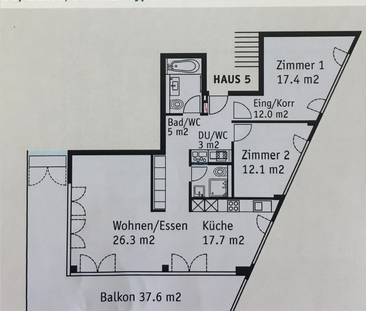 Moderne Wohnung für Einzelpersonen oder Paare - Photo 1