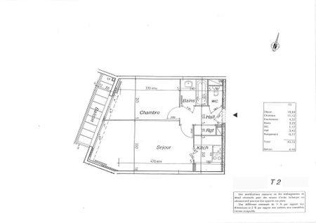 Appartement T2 à louer - 43 m² - Photo 2