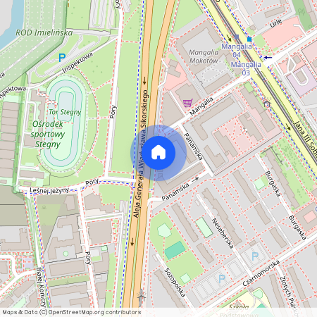 al. Aleja gen. Władysława Sikorskiego 18, Stegny, Mokotów, Warszawa, mazowieckie