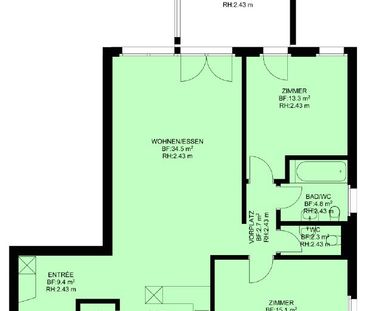 3.5 Zimmer, 94 m², 1. Stock - Photo 5