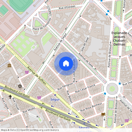 rue Albert de Lapparent entre rue José Maria de Heredia et Avenue de Saxe 75007 Paris (7e arrondissement)