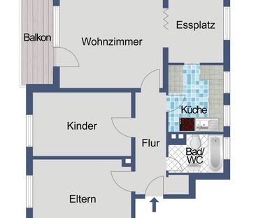 Gut geschnittene Wohnung mit Balkon - Photo 1