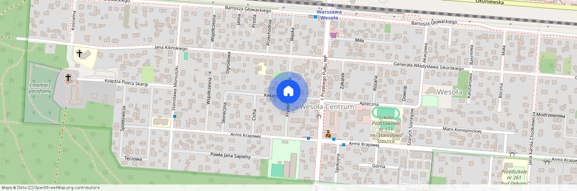 ul. Fryderyka Chopina, Wesoła-Centrum, Wesoła, Warszawa, mazowieckie