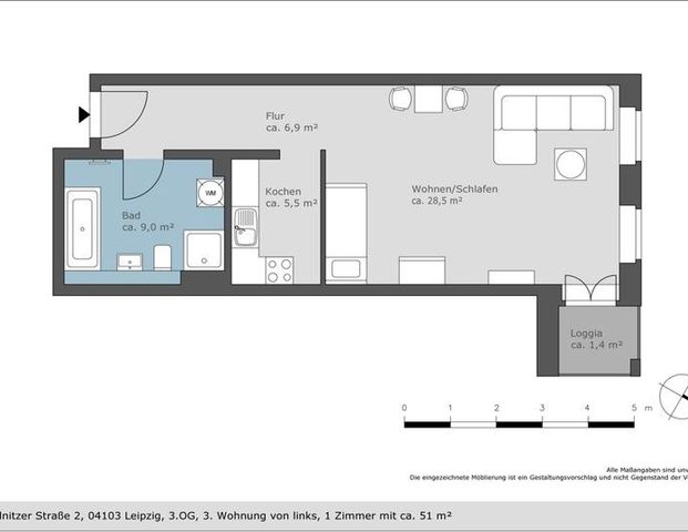 Erstbezug in Citynaher Wohnlage - hochwertige 1 Zimmer Wohnung mit Balkon - Foto 1