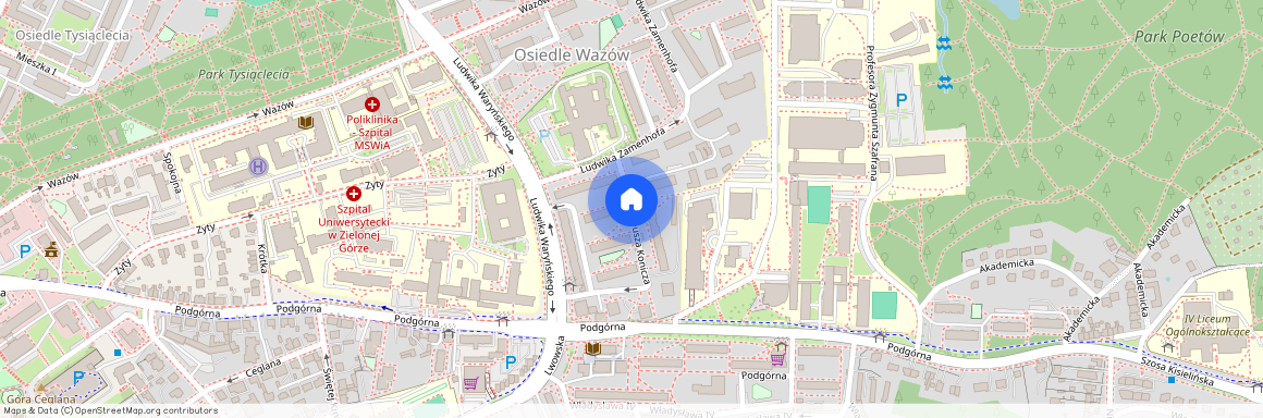 Osiedle Wazów, Centrum, Zielona Góra, lubuskie