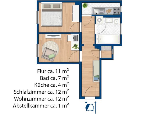 Eine perfekte "Studentenbude" - mitten im beliebten Paulusviertel - Foto 1