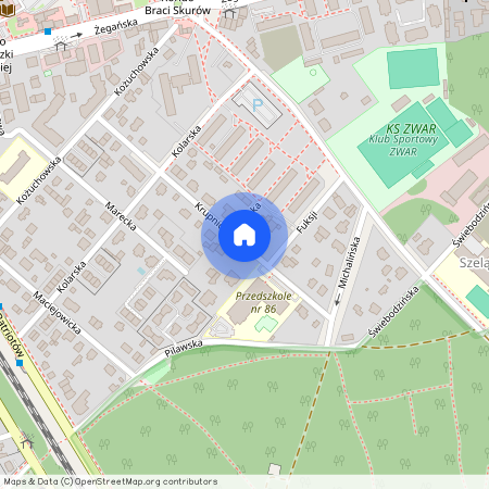 ul. Krupnicza, Międzylesie, Wawer, Warszawa, mazowieckie