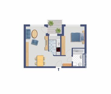 Neckarsulm Amorbach 2 Zimmer Wohnung - Photo 1