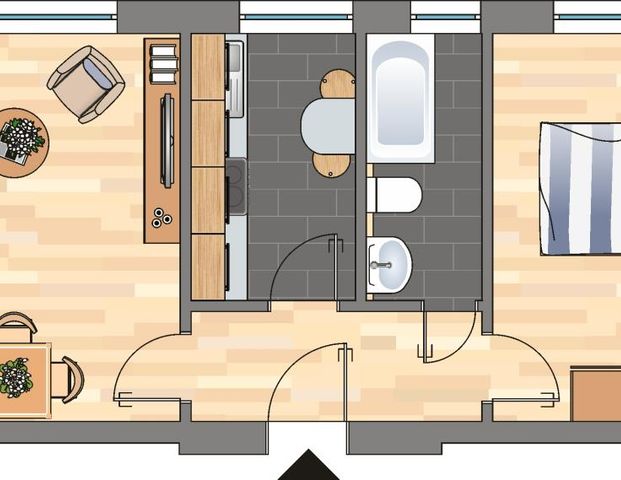 Demnächst frei! 1-Zimmer-Wohnung in Kiel - Photo 1