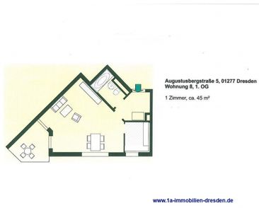 - 1 - Zimmerwohnung mit Balkon und EBK in DD-Gruna und TG-Stellplatz - Foto 5