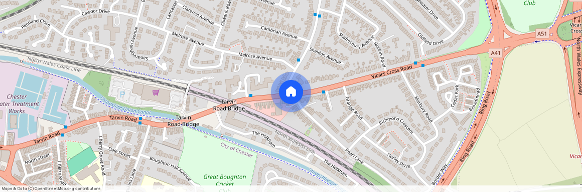 Vicars Cross Rd, Vicars Cross, Chester, CH3