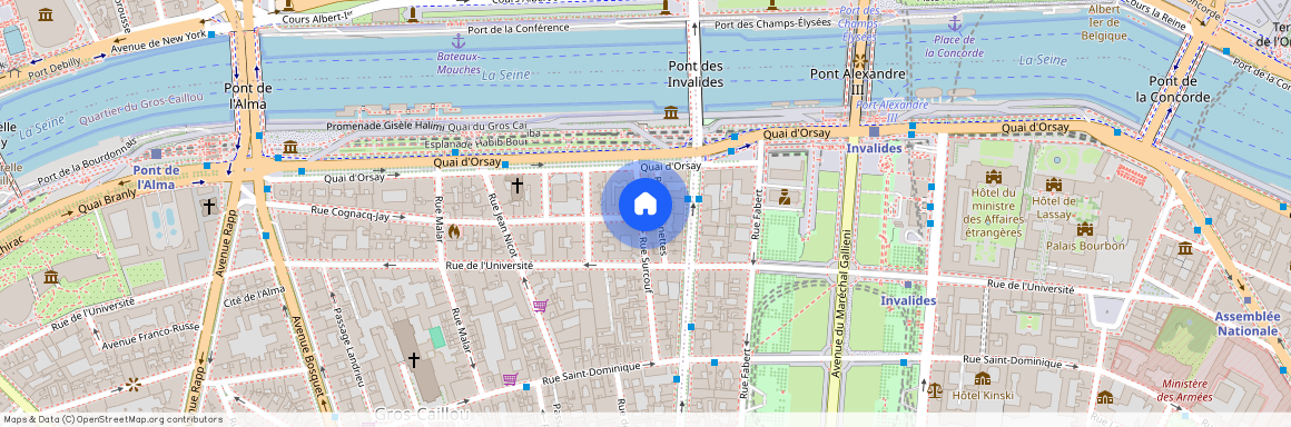 Appartement à louer rue Surcouf, Paris 7ème