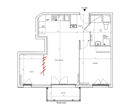 2 pièces - Meublé - 52,85 m² - 3ème étage - Colocation non autorisée - Photo 4