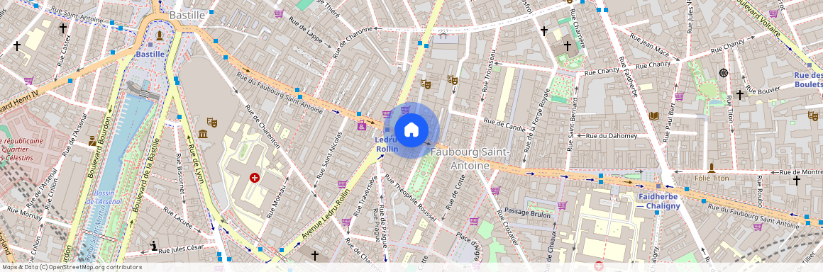 Cour Damoye et rue du Faubourg Saint-Antoine 75011 Paris (11e arrondissement)