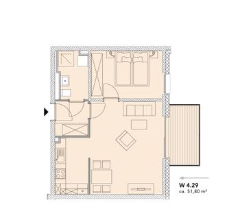 2-Zimmer-WBS-Wohnung mit Südbalkon - Foto 3