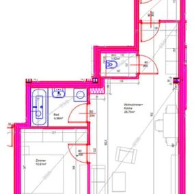 OSPELGASSE, klimatisierte 49 m2 Dachgeschoß, 2 Zimmer, Komplettküche, Wannenbad, Parketten, ruhige Lage - Photo 3