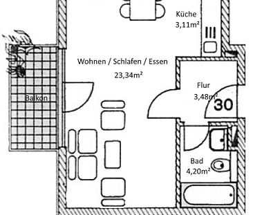 Gemütliche 1-Zi-Wohnung mit Balkon am Stadtrand von Dresden. - Foto 2