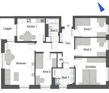 Neubauwohnung in Darmstadt-Ludwigshöh. Erstbezug! - Photo 6