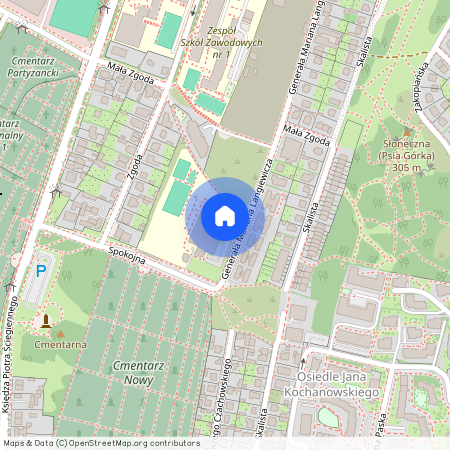 ul. Generała Mariana Langiewicza, Psie Górki, Kielce, świętokrzyskie