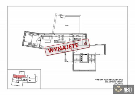 Do wynajęcia 2 pokojowy apartament 36m2 ul. Tkacka - Zdjęcie 4