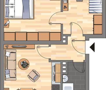 Demnächst frei! 3-Zimmer-Wohnung in Wilhelmshaven Fedderwardergroden - Foto 1