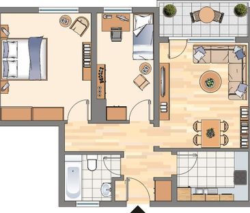 #3 Zimmerwohnung mit Wohnberechtigungsschein sowie ein 500,00 EUR G... - Photo 4