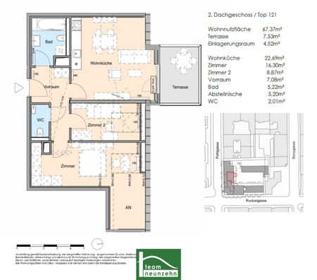 Wundervolle 3-Zimmer Wohnung in toller Lage – Einbauküche und Terrasse inklusive – ab 01.01.2025 beziehbar! - Photo 5