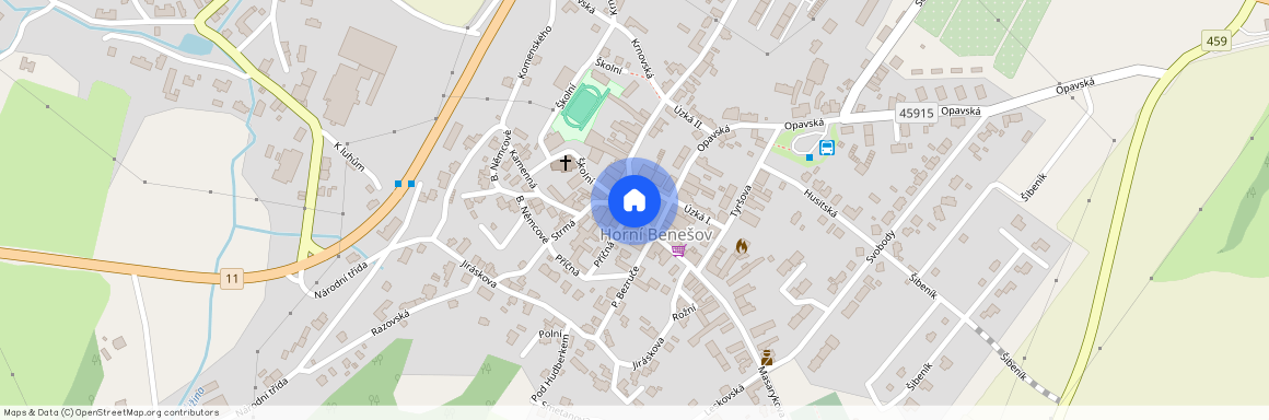 Mírové náměstí, Horní Benešov, okres Bruntál