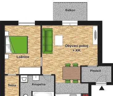 Pronájem bytu 2+kk 55 m2 - Photo 1