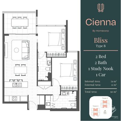 CIENNA VARSITY RIDGE - 2 Bedroom Executive Apartment - Photo 1