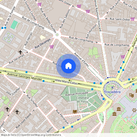 Appartement à louer rue Greuze, Paris 16ème