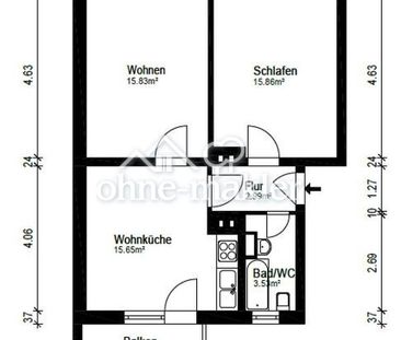 2-Zimmer-Wohnung mit Balkon & neuer Einbauküche - Photo 5