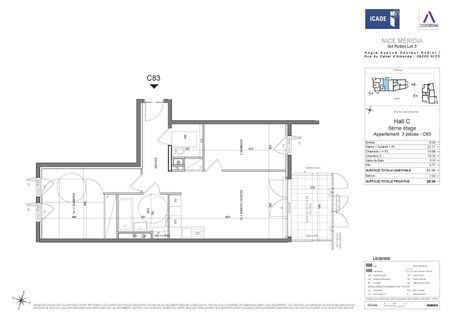 location Appartement F3 DE 61.95m² À NICE - Photo 2