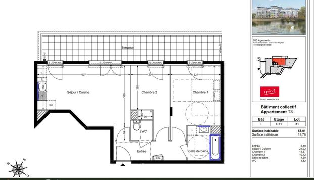 location Appartement T3 DE 58.01m² À SAVIGNY LE TEMPLE - Photo 1