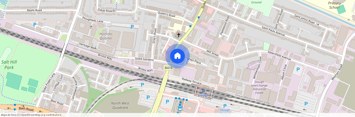 Bedroom - Abbey House 18-24 - Stoke Road, Slough SL2