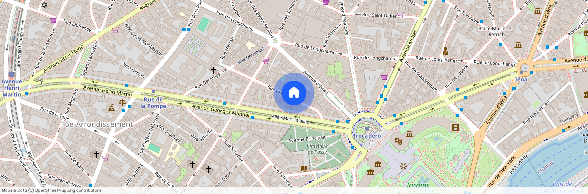 Appartement à louer rue Greuze, Paris 16ème