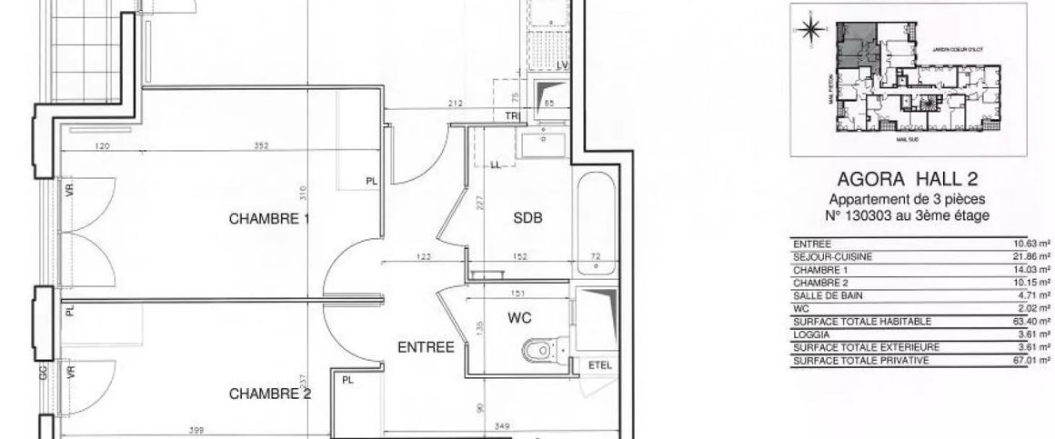 location Appartement T3 DE 63.5m² À BOBIGNY - Photo 1