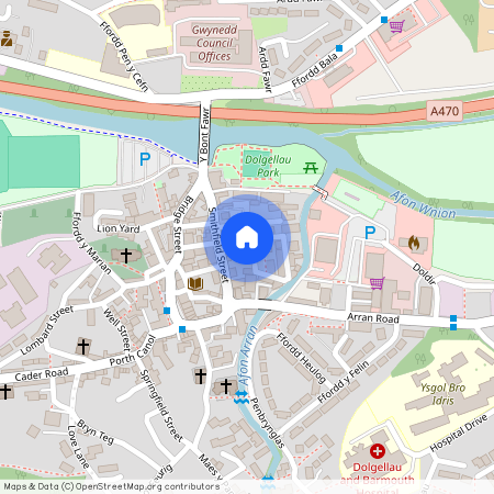 Wnion Square, Dolgellau LL40