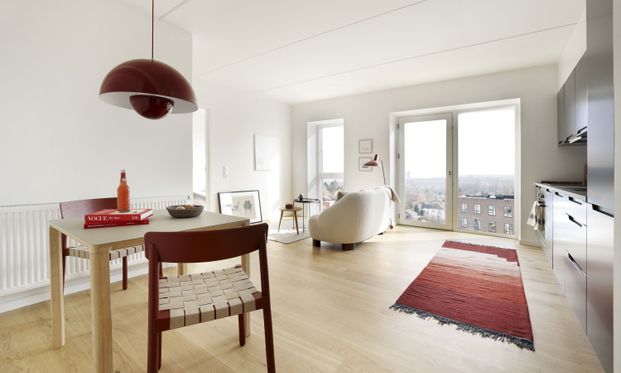 Moderne og lys 2-vær. lejlighed med eksklusiv beliggenhed over Herlev Bycenter - Foto 1