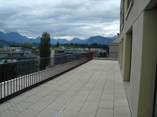 Vivre moderne dans un quartier urbain avec une grande terrasse et une vue - Photo 1