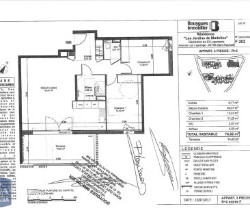 Appartement à louer 3 pièces 74.02m² - Photo 3