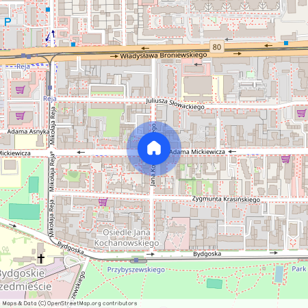 ul. Jana Kochanowskiego, Bydgoskie Przedmieście, Toruń, kujawsko-pomorskie