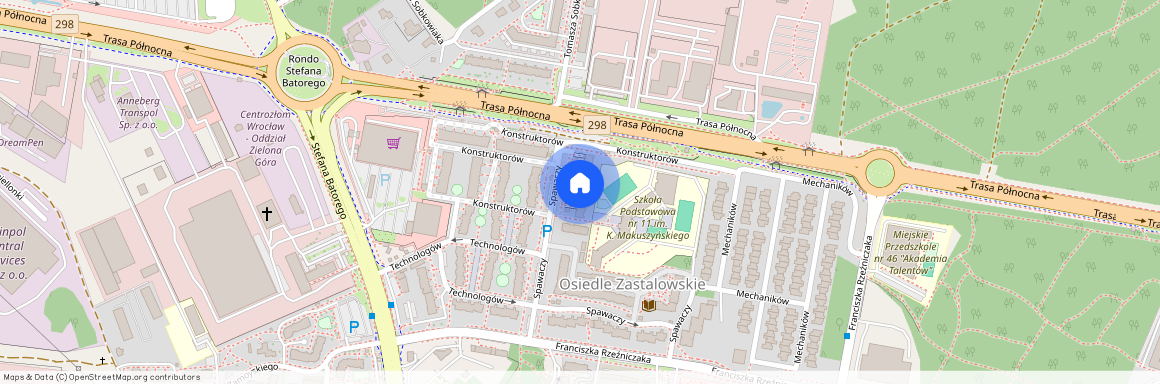 Osiedle Zastalowskie, Centrum, Zielona Góra, lubuskie